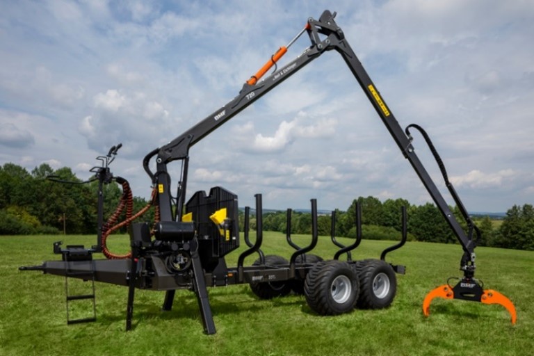 Remorque BMF 10T2 + grue BMF 720